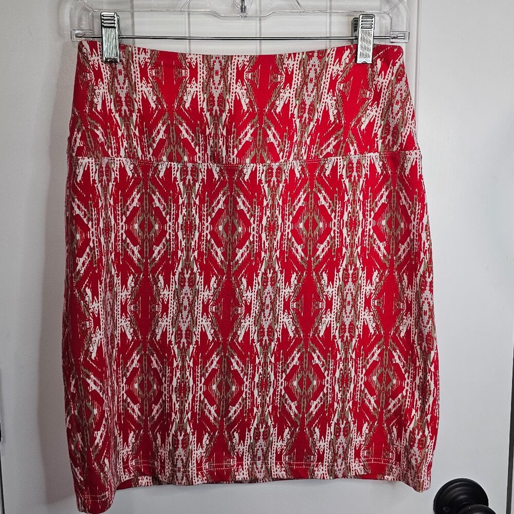 Tribal Aztec Print Stretchy Pencil Skirt SZ  S